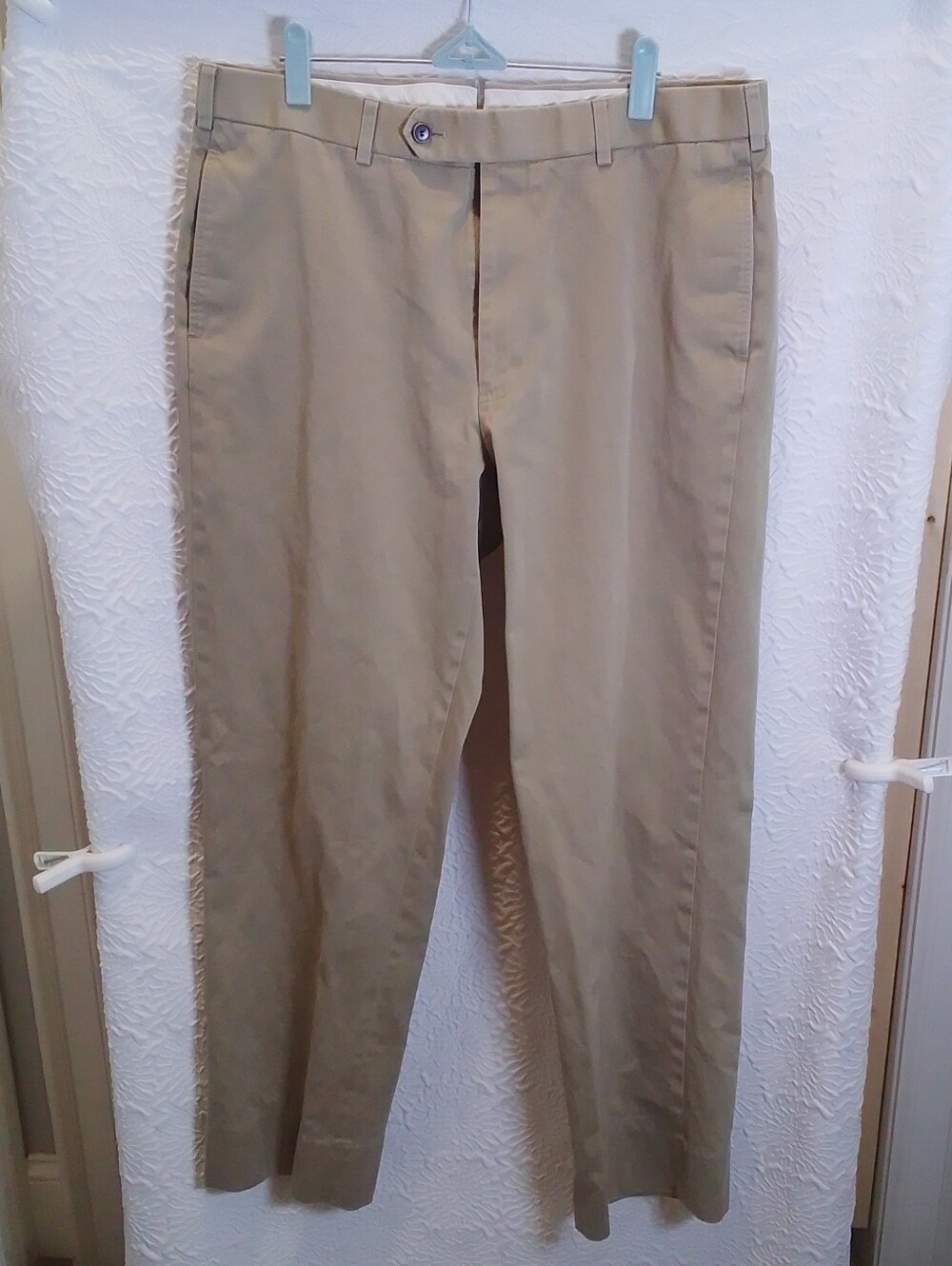 Brooks Brothers Madison Chino Pants Mens 36x32 Khaki Cotton Flat Front